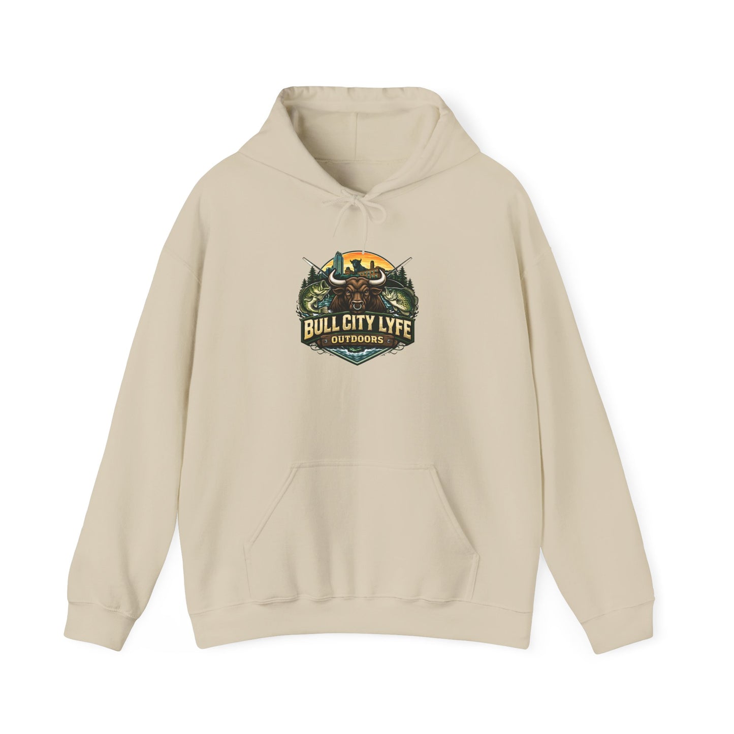 Bull City Lyfe Outdoors Hoodie — Mountain Camping Logo Pullover