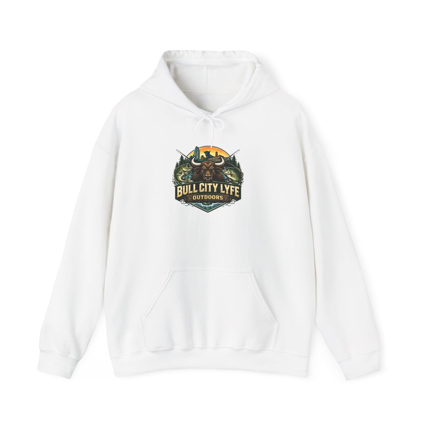 Bull City Lyfe Outdoors Hoodie — Mountain Camping Logo Pullover