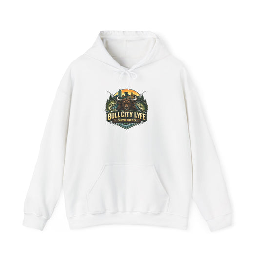Bull City Lyfe Outdoors Hoodie — Mountain Camping Logo Pullover