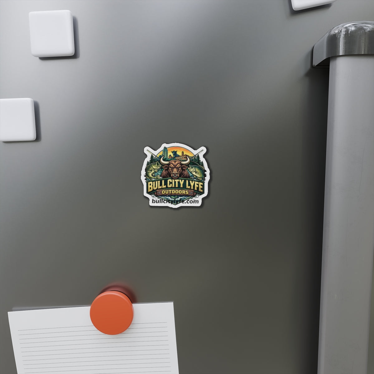 Bull City Lyfe Outdoors Die-Cut Magnet — Fishing & Outdoors Badge