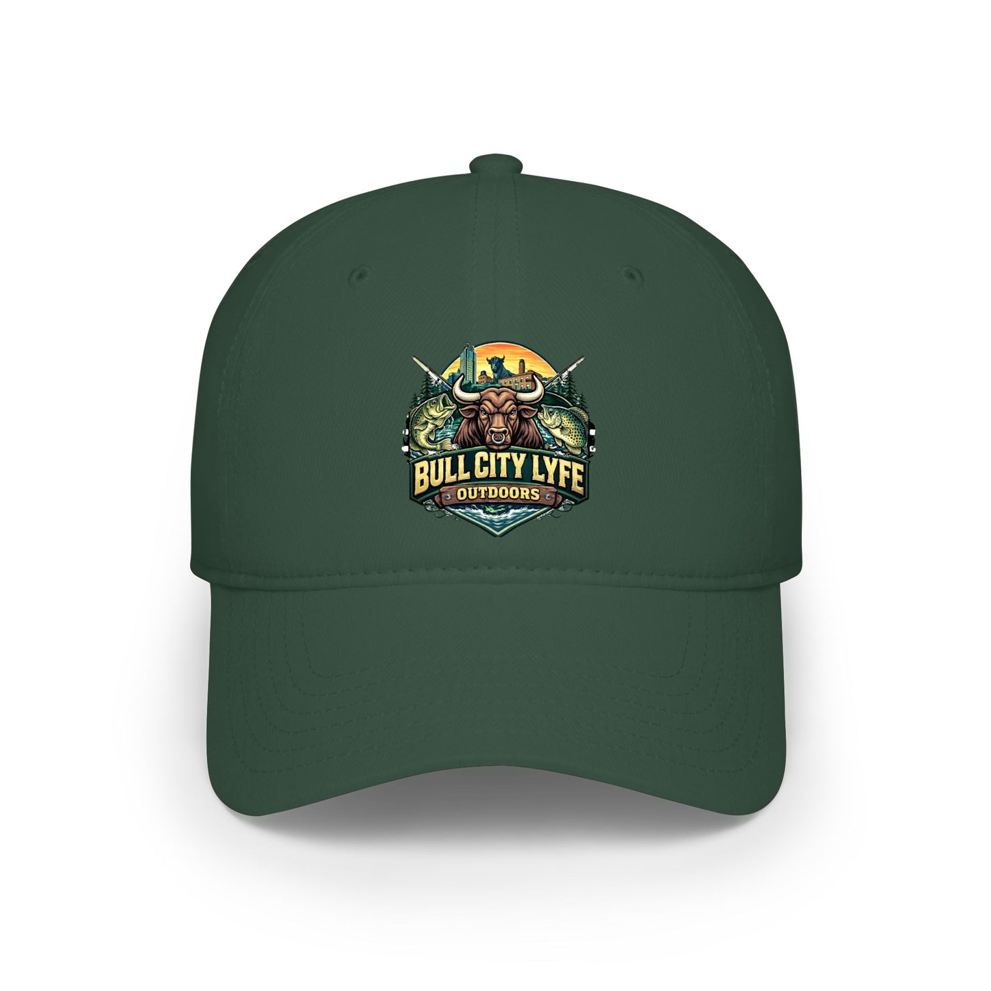 Bull City Lyfe Outdoors Low Profile Baseball Cap – Hunting & Fishing Logo Hat