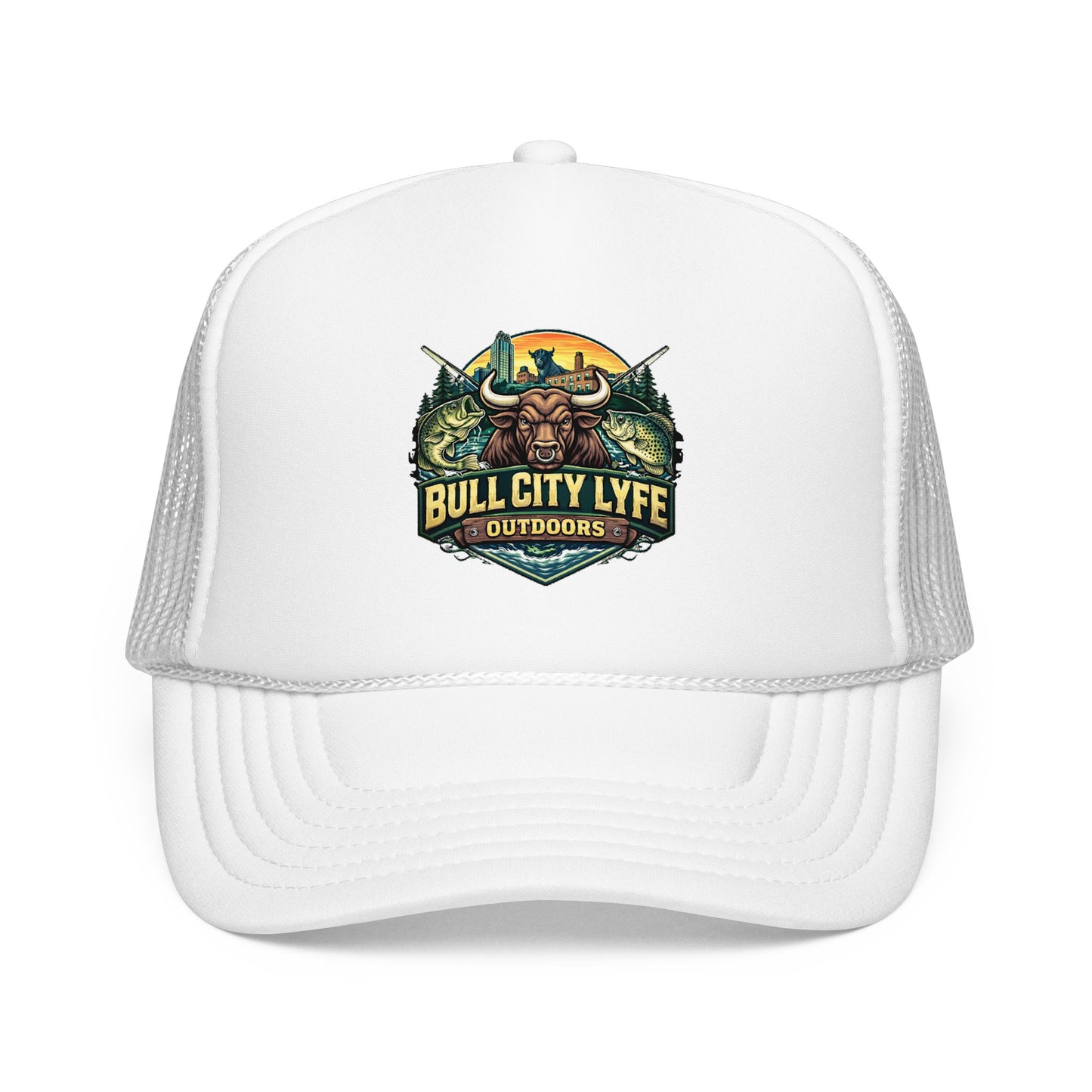 Bull City Lyfe Outdoors Foam Trucker Hat – Vintage Hunting & Fishing Logo Cap
