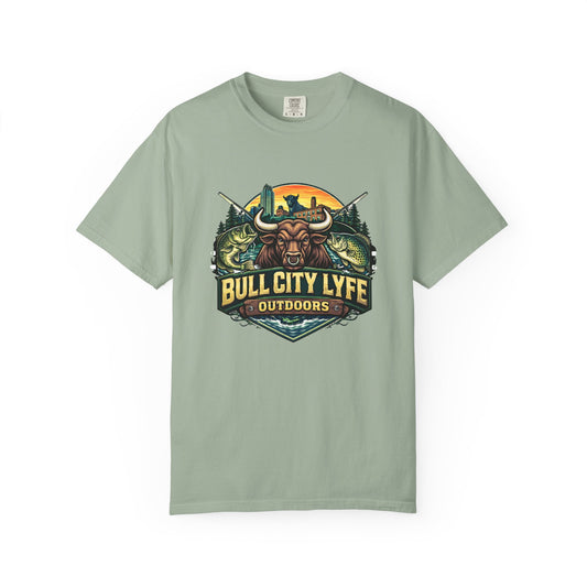 Bull City Lyfe Outdoors Logo Unisex Garment-Dyed T-shirt