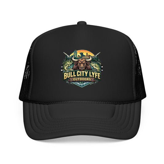 Bull City Lyfe Outdoors Foam Trucker Hat – Vintage Hunting & Fishing Logo Cap