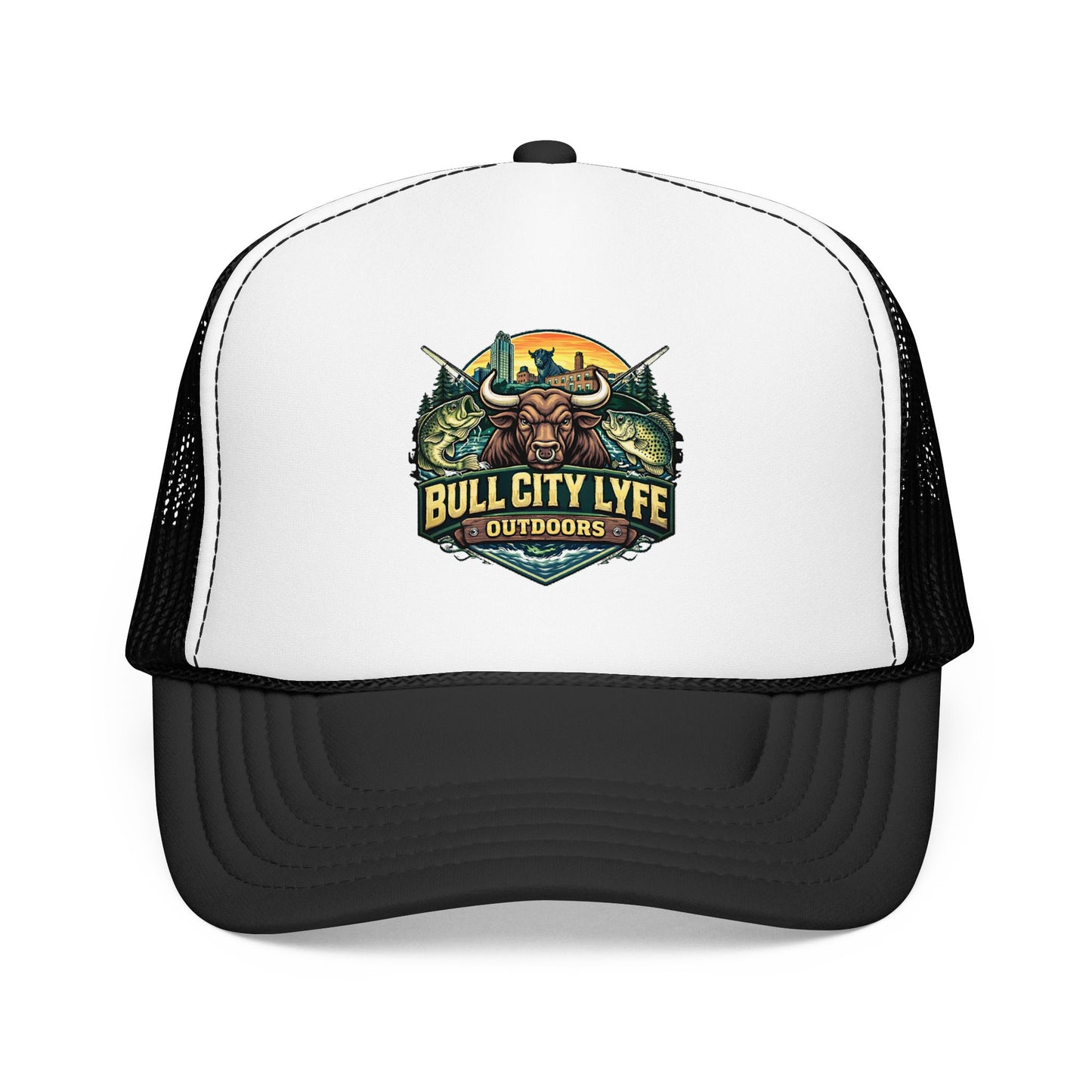 Bull City Lyfe Outdoors Foam Trucker Hat – Vintage Hunting & Fishing Logo Cap