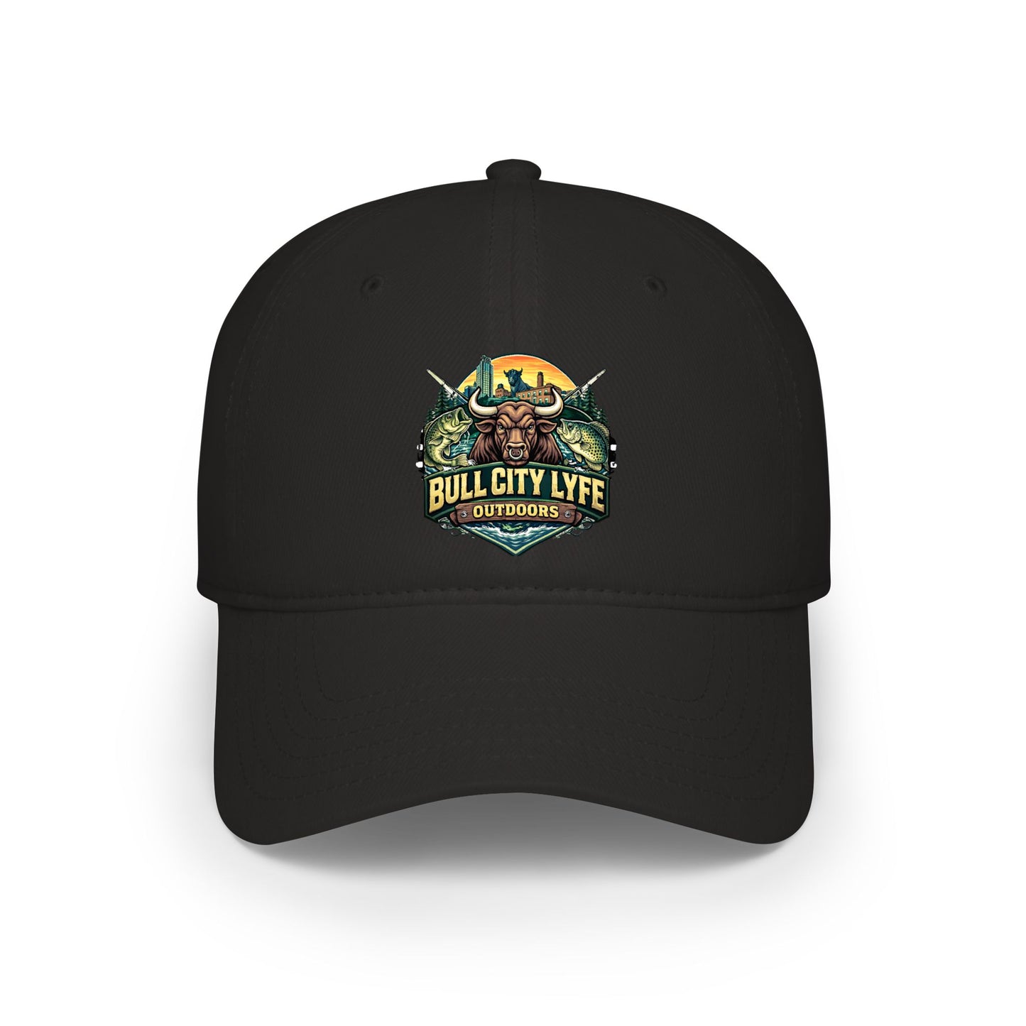 Bull City Lyfe Outdoors Low Profile Baseball Cap – Hunting & Fishing Logo Hat