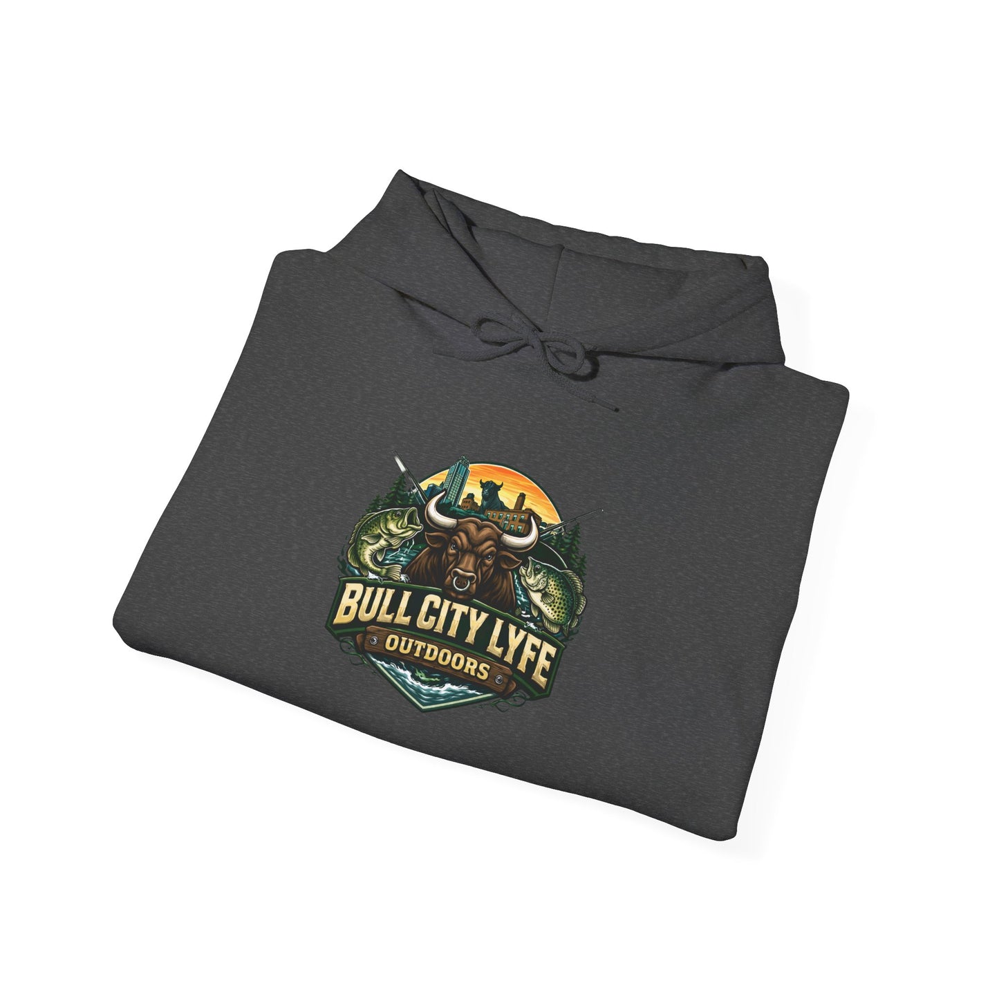 Bull City Lyfe Outdoors Hoodie — Mountain Camping Logo Pullover