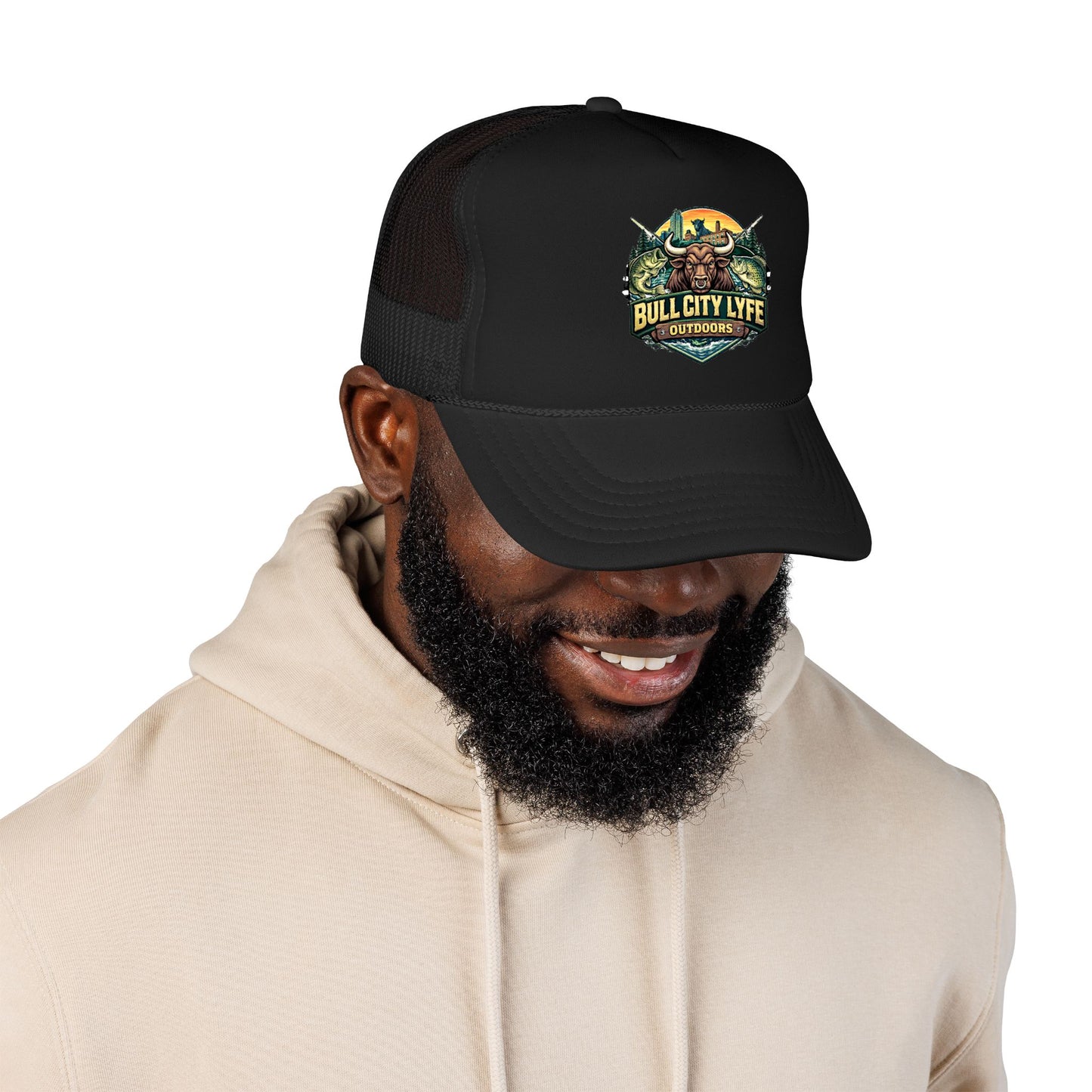Bull City Lyfe Outdoors Foam Trucker Hat – Vintage Hunting & Fishing Logo Cap