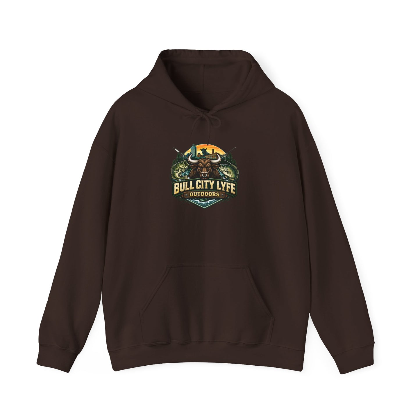 Bull City Lyfe Outdoors Hoodie — Mountain Camping Logo Pullover