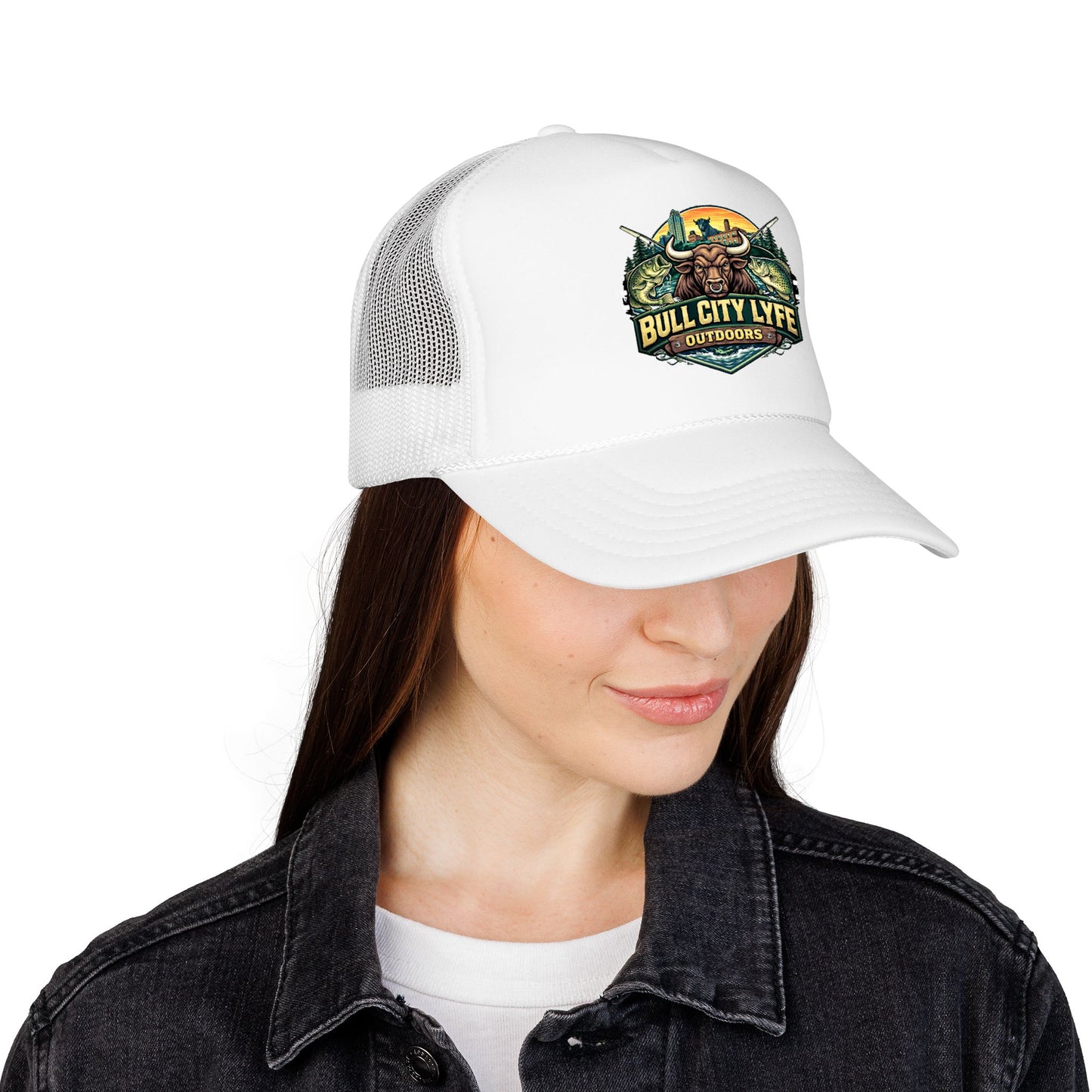 Bull City Lyfe Outdoors Foam Trucker Hat – Vintage Hunting & Fishing Logo Cap