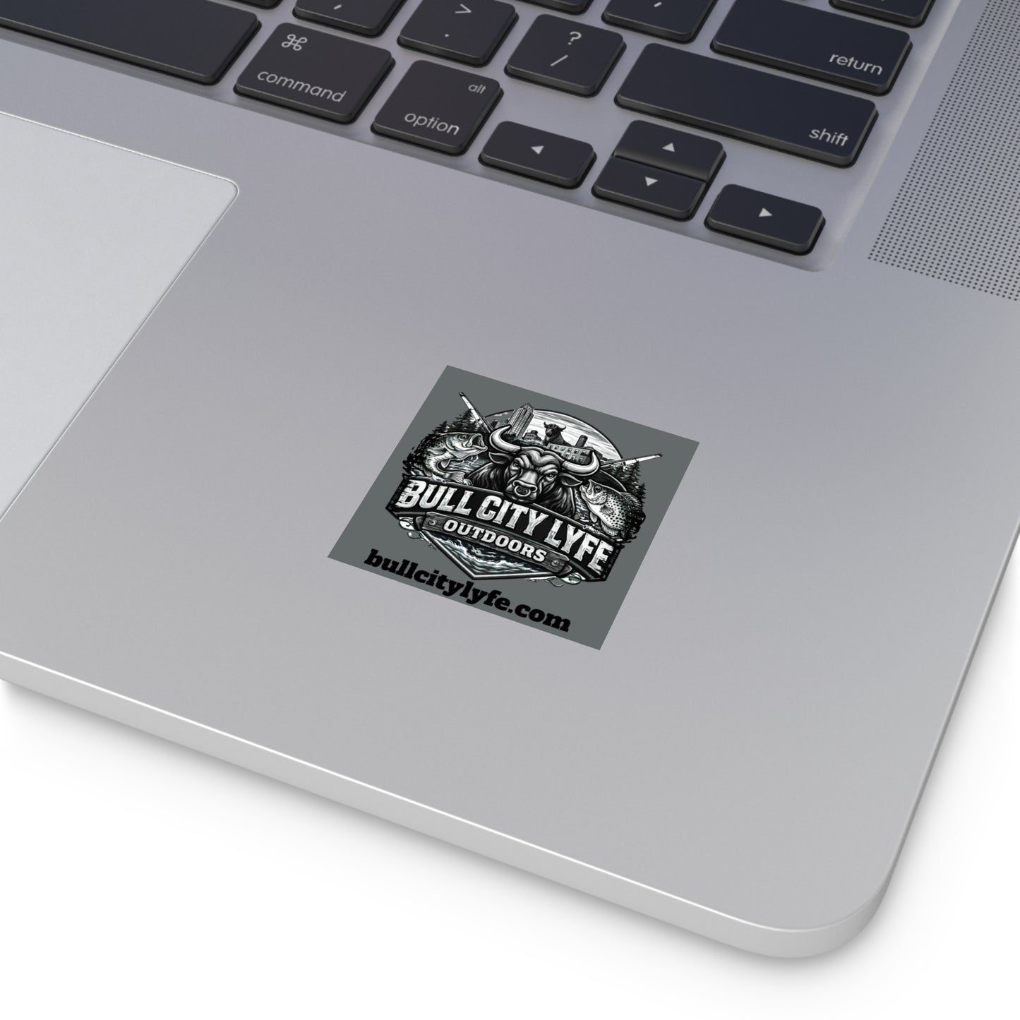 Bull City Lyfe Outdoors Sticker — Durham NC Fishing & Hunting Logo (Square, Indoor/Outdoor)